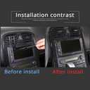 PIUGILH Navigation GPS Screen Panel Cover for Corvette C6 2005-2013 Car Interior Accessories, Real Carbon Fiber Center Display Frame Trim Cover Decoration, 2 PCS
