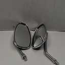Motorcycle Chrome Rearview Side Mirrors Compatible with Kawasaki Suzuki Chopper Scooter 10MM