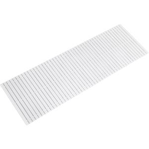 Bath Mat Bathroom Runner Long Large Rugs Floor Wood Shower Bathtub Waterproof Non Slip Accessories 16x48 Inch Easy to Clean, White, 1 pc