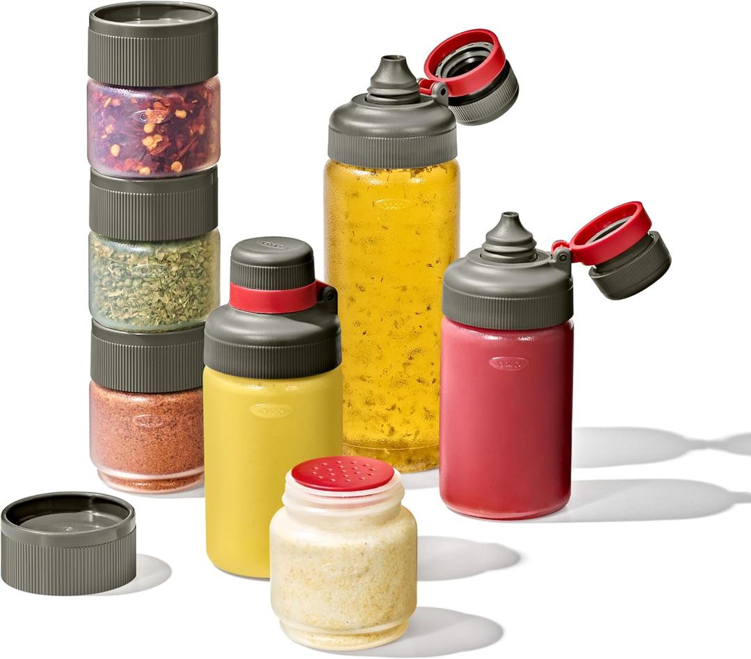 OXO Outdoor 7-Piece Spice Shaker & Squeeze Bottle Set