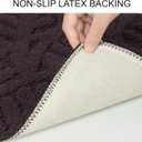 TOONOW Indoor Doormats Front Door Mat,32 "x17, Low-Profile Machine Washable Kitchen Rug, Absorbent Mud Half Round Entrance Mat for Outdoors, Entryway, Patio, Bedroom,Purple