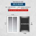 Fits 14x24 Duct Opening | Steel Return Air Grille by Handua | Vent Cover Grill for Sidewall and Ceiling | White | HVAC Cold Air Intake Grille | Outer Dimensions: 15.75"W X 25.75"