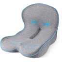 Trucker seat Cushions for Long Sitting, semi Truck seat Cushion with Lumbar Support, Truck seat Cushion for Back Pain and Supporting The HIPS, Trucker Essentials (Gray)