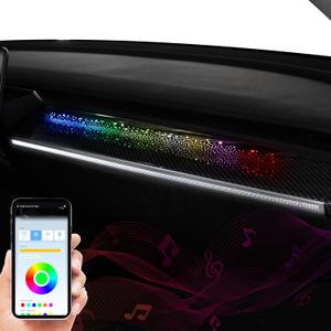 RGB Ambient Light for Tesla Model 3 & Model Y, LED Center Console Dashboard Neon Light with Storage Box for 2019-2022 Tesla Model 3/2021-2024 Model Y Accessories (Starry Sky Style)