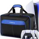 COMECOI Carrying Case for PS5, Travel Case for PS 5 Protective, Large Capacity Storage Bag Compatible with Playstation 5 Disk/ Digital Edition Console, Controllers, Game Cards, Accessories (Black)