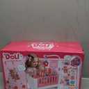 Baby Doll Crib and Stroller Accessories Play Set with 11" Baby Doll,Dining Chair,24 PCS Dolls Accessories and 2 Sets Clothes,Realistic Pretend Play for Girls Kids 3-5 4-6 5-7 Year Gifts