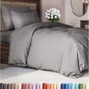 Duvet Cover Twin/Twin XL Size Set - Extra Soft Twin/Twin XL Duvet Cover 68" x 90" with 1 Pillow Sham - Hotel Luxury, Easy Care, Fade Free with Zipper Closures & Ties - Comfy & Breathable (Dark Grey) (08 - Dark Grey (No Comforter))