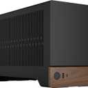 Fractal Design Terra Graphite - Wood Walnut Front Panel - Small Form Factor - Mini ITX Gaming case  PCIe 4.0 Riser Cable  USB Type-C - Anodized Aluminum Panels