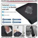 27270.79inch Washer Drain Pan Silicone Mat, Waterproof Anti-Vibration Non-Slip Washer Drip Tray, With Raised Edge Washing Machine Silicone Mat, Floor Leak Protector for Laundry RoomBlack