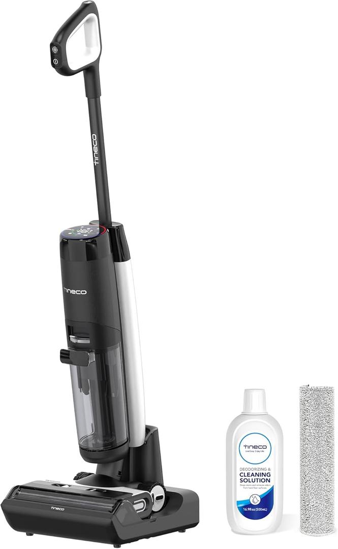 Tineco Floor ONE S7 FlashDry Smart Cordless Wet Dry Vacuum Cleaner, Long Runtime, Great for Sticky Messes, Self-Cleaning, 158Hot Air FlashDrying, Dual-Sided Edge Cleaning, Extended Battery Lifespan