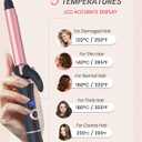 Mini Curling Iron for Short Hair Dual Voltage with European UK Plug Adapter 3/4 Inch Travel Size Small Barrel Curling Iron to Beachy Waves Curls with 30S Fast Heating, 5 Temps for Global