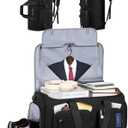 RAINSMORE Convertible Garment Bags for Travel, 45L Garment Duffle bag for Hanging Clothes, 3 in 1 Suit Travel Bag for Business Trips with Shoulder Strap, Carry On Suit Luggage for Men Women, Black