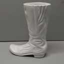 Denique White Ceramic Cowboy Boot Vase, Unique Boot Shaped Flower Vase for Home Decor, Modern Farmhouse Decorative Vase for Living Room, Bedroom, Office, Table Centerpiece, Gift for Women