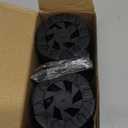 Ourokhome Whiskey Freeze Glasses, Patent Plastic Ice Chiller for Bourbon, Scotch, White Wine, 5 oz Insulated Liquor Tumbler for Men and Women, 2 Sets, with 2 Silicone Cup Mats, Black