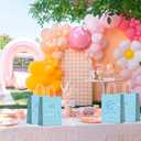 KERINGO 16 PCS Dancing Queen 17th Birthday Party Supplies Young and Sweet Only 17 Gift Bags Blue Queen Disco Music Goody Snacks Treat Candy Party Favors Bags for Girls 17th Birthday Party Decorations