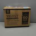 Zober Velvet Hangers 50 Pack - Heavy Duty Hangers for Coats, Pants & Dress Clothes - Non Slip Clothes Hanger Set - Space Saving Felt Hanger for Clothing (Turquoise)