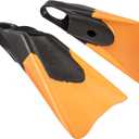 Churchill Makapuu PRO Floating Fins | Comfortable Fit Fins | Tether & Ankle Strap Included | Patented Dolphin Tail Swimfins | Made of 100% Natural Gum Rubber | Swimming, Surfing (Medium)