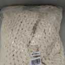 Bigacogo Chunky Knit Throw Blanket for Couch, 40x60 inches, 100% Hand Knitted with Thick Jumbo Chenille Yarn, Cozy Soft Large Rope Knot Cable Crochet Blankets for Sofa Bed Living Room, Beige