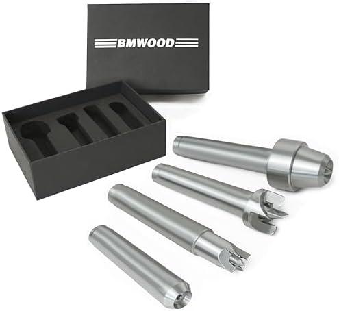 BMWOOD LDC-SET4/MT2 4PCS Woodturning Lathe Live and Drive Center Set MT2 Taper