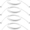 KALINA 6FT T5 T8 Tube Light Fixture LED Linkable Cord, Double end Connector Cable, Power Extension Wire for LED Integrated Single Fixture, Shop, Garage, Under Cabinet Light, Pack of 4