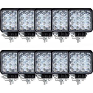 LED Work Lights for Truck 10pc 4.5 Inch Square LED Light Pods 12V 24V 48W 8000lm Cube Waterproof Off-Road Light Bar for Tractor Car Boat ATV UTV RV Golf Cart Lawn Mower LED Work Lights for Truck 10pc 4.5 Inch Square LED Light Pods 12V 24V 48W 8000lm Cube Waterproof Off-Road Light Bar for Tractor Car Boat ATV UTV RV Golf Cart Lawn Mower