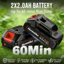 Electric Weed Wacker Battery Powered, Cordless Weed Eater with Metal Blade, 33-47 inches