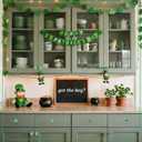 Fumete 12 Pieces St. Patricks Day Decorations Knob Covers Shamrock Clover Drawer Pulls for Cabinets Kitchen Dressing Wardrobe with Screws,Green Lucky Clover Irish Themed Knobs,1.1 Inches/ 28 mm