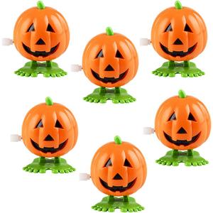 The Dreidel Company Halloween Pumpkin Wind-Up Toys, Birthday Party Favors, Novelty Toys for Boys and Girls, 2" Inches (6-Pack)