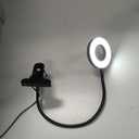 Desk Clip on Lamp for Reading Home Office, with 5V 2A Adapter, 10 Dimmable Brightness 3 Modes, Clamp Reading Light for Bed Headboard, Craft (Black)