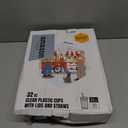 Turbo Bee 50 Sets 32 OZ Clear Plastic Cups with Lids and Straws, Disposable To Go Iced coffee cups with lids for Cold Drinks, Smoothie, and Slushie