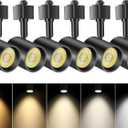 VANoopee 5-Color LED Track Lighting Heads H Type Track Light Heads Dimmable Bright Rail Ceiling Spotlight Fixtures Accent Art Task, 2000K-6000K, Flicker Free CRI90+ 24 10W 800lm, Matte Black, 6 Pack (6 Pack, Black)