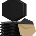 15 Pack Hexagon Self-Adhesive Sound Proof Foam Panels for Walls, Acoustic Panels 12" x 14" x 0.35" High Density Sound Absorbing Tiles for Home Studio, Office, Gaming Room & Theater