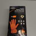 TitanFlex Thor Grip Heavy Duty Industrial Orange Nitrile Gloves with Raised Diamond Texture, 8-mil, Latex Free, Powder Free (X-Large (Pack of 100))