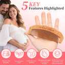 2 x Birth Comb for Labor Pain, Natural Wooden Labor Combs for Women Pregnancy, pregnancy hospital bag essentialsDelivery Essentials, Baby Comb  Shower Comb for New Mom Gifts