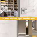 1 Pack Dummy Door Handles,Stain Nickel Square Door Levers,Non-Turing Single Side Knob Pull for Closet French Doors