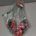 Homeleo [Upgraded 6 Flowers] Garden Solar Decorative Lights, Outdoor Waterproof Realistic Artificial Rose Flowers for Backyard Pathway Porch Step Memorial Cemetery Gravesite Decor, Red