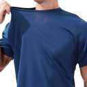 5 Pack Mens Short Sleeve Active Athletic Running T Shirts for Men Gym Workout Moisture Wicking (XXXL)