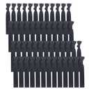 50 Pack Solid Color Knotted Hair Ties - No Crease Hair Ponytail Elastics for Women and Girls (black)