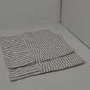Farmhouse Pillow Covers 18x18, Modern Accent Square Throw Pillow Covers Set of 2, Gray and Beige Striped Patchwork Linen Decorative Pillows Cushion Covers for Couch Chair Bedroom Fall Decorations