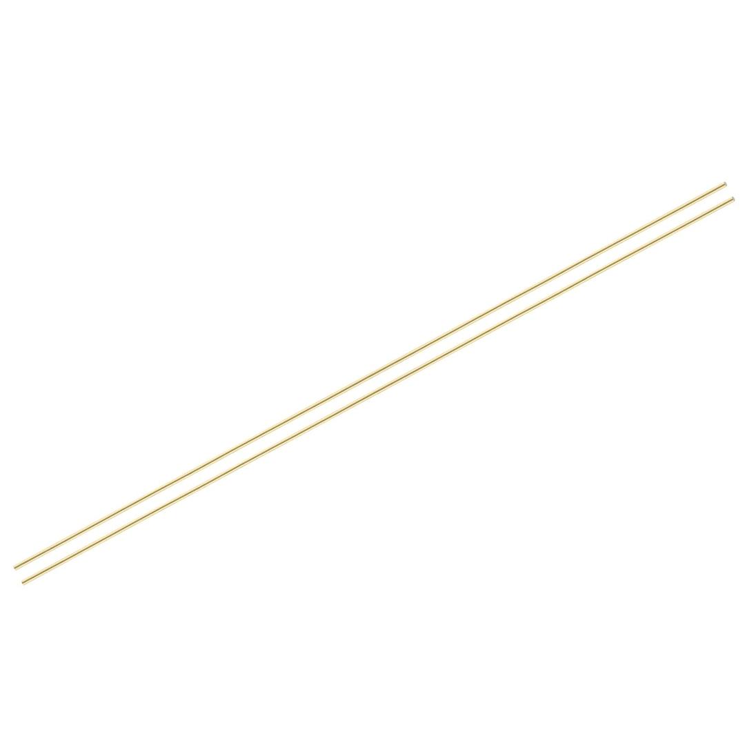 MECCANIXITY Brass Rods 1/5 Inch x 35 Inch Brass Solid Round Rod for Handle Pin DIY Craft Material Pack of 2