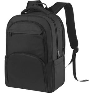 Laptop Backpack, Travel Backpacks for Men Women, Business Anti Theft Computer Backpack with USB Charging Port, Water Resistant School Book Bag Work Backpack Bookbag Fits 15.6 Inch Notebook, Black