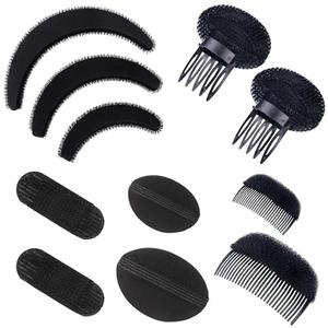 Hair Base Base Sponge Invisible Clip Comb Volume Tool False Hair Pads Styling Insert Hair Extensions Accessories (BK Black)