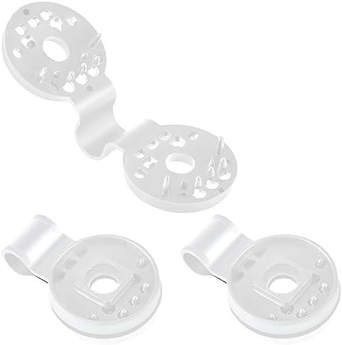 Frienda 30 Pieces Round Shade Cloth Plastic Clip Reusable Heavy Duty Sunshade Fabric Net Fixing Clip Attachment and Placement for Sun Shade Net Anti Bird Garden Waterproof Netting Accessories(White)
