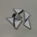 AUDLES 6 Pack Solar Stair Lights Outdoor Stair Lights with Waterproof IP67 LED Solar Light for Outside Light Decor for Deck, Front Step, Front Porch, Patio, Garden and Backyard (Gray)