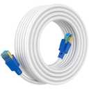 Cat 8 Ethernet Cable 15 ft, 26AWG 40Gbps 2000Mhz Ultra Speed Cat8 LAN Network Cable Patch Cord with Gold Plated RJ45 Connector, Weatherproof UV Resistant for Router/Modem/Gaming/PC/Switch