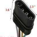 NEWSUN 10FT 3M Long Premium Extendable Trailer Wire Harness 4-Way Flat 4-Pin Silver Plated Copper Wiring Connector, Female end, Long-Lasting, Robust & User-Friendly
