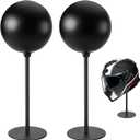 PAHTTO Motorcycle Helmet Stand 2 Packs, Desktop Helmet Display Holder with Stable Base for Helmets, Caps, Hats, Wigs, Motorcycle Helmet Accessories