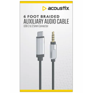 Acoustix™ Auxiliary Braided Audio Cable, 6 ft