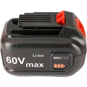 2500mAh Portable Battery Max Voltage 60V BD60V Li-ion Battery 60V Replacement for Black and Deck 60V Battery LBX1560 LBX2560 Compatible with Cordless Tool LHT360CFF LST560 LSW60 LSW60C