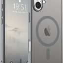 SUPFINE Magnetic for iPhone 16 Plus Case(Compatible with MagSafe)(Military Grade Drop Protection) Slim Translucent Matte Shockproof with Anti-Fingerprint Phone Case,Gray